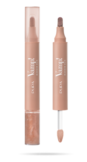 Pupa -  VAMP! MARKER DUO LIP MARKER & OIL-GLOSS / Дуо контур и гланц за неустоимо сочни устни.