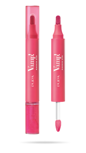 Pupa -  VAMP! MARKER DUO LIP MARKER & OIL-GLOSS / Дуо контур и гланц за неустоимо сочни устни.