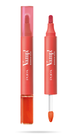 Pupa -  VAMP! MARKER DUO LIP MARKER & OIL-GLOSS / Дуо контур и гланц за неустоимо сочни устни.