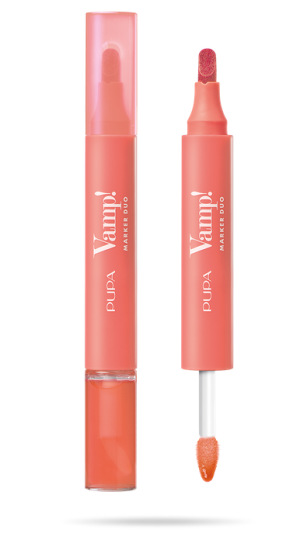 Pupa -  VAMP! MARKER DUO LIP MARKER & OIL-GLOSS / Дуо контур и гланц за неустоимо сочни устни.