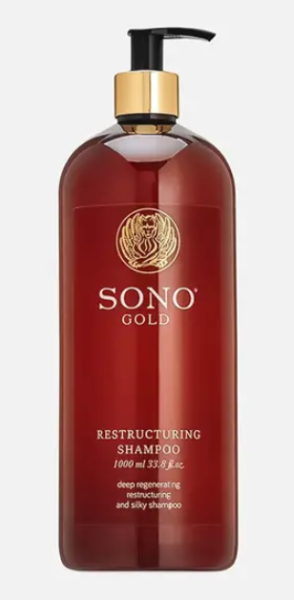 SONO Gold - Възстановяващ филър  шампоан за коса със злато.  250  / 1000 ml