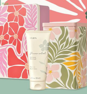 PUPA MILANO - FLOWER ARTIST SET BODY LOTION & SHOWER GEL/ Комплект за жени Душ гел & Лосион за тяло в красива метална кутия в 6 аромата.  200 & 200  ml