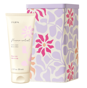 PUPA MILANO - FLOWER ARTIST SET BODY LOTION & SHOWER GEL/ Комплект за жени Душ гел & Лосион за тяло в красива метална кутия в 6 аромата.  200 & 200  ml