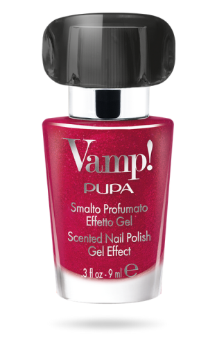 PUPA MILANO - VAMP! SCENTED NAIL POLISH GEL EFFECT  PENNYBLACK Ароматизиран Лак за Нокти с Гел Ефект