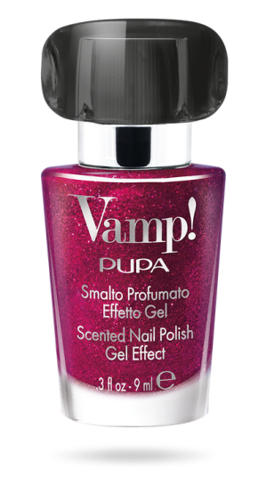 PUPA MILANO - VAMP! SCENTED NAIL POLISH GEL EFFECT  PENNYBLACK Ароматизиран Лак за Нокти с Гел Ефект