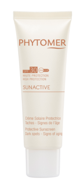 Phytomer -  SUNACTIVE PROTECTIVE SUNSCREEN - Слънцезащитен продукт с депигментиращо и анти-ейдж действие SPF 30  50  ml.