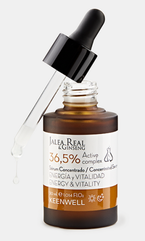 Keenwell - ROYAL JELLY & GINSENG - Концентриран серум  за жизненост и енергия  - ENERGY AND VITALITY CONCENTRATED SERUM 36,5% Active Complex. 30 ml.