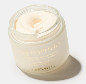 Keenwell - AQUASPHERA - TRIPLE ACTION INTENSIVE MOISTURIZING NIGHT CREAM - Интензивно хидратиращ нощен крем с тройно действие. 80 ml