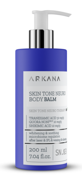 ARKANA -Skin Tone Neuro Body Balm / Изсветляващ балсам за специфични зони. 200 ml