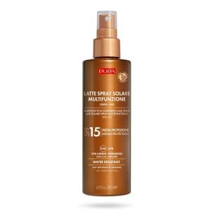 Pupa - SUN - MULTIFUNCTION SUNSCREEN MILK SPRAY SPF 15 / SPF 30   - Слънцезащитно мляко спрей за тяло, лице и коса   SPF 15 /  SPF30 . 200 ml