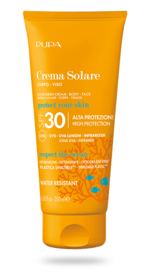 Pupa  SUN -  SUNSCREEN CREAM BODY & FACE SPF 50, 30 & 15 / СЛЪНЦЕЗАЩИЕН КРЕМ ЗА ТЯЛО и ЛИЦЕ. 200 ml  + Подарък 