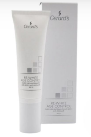 Gerard’s - RE-White / Изравняващ флуид за лице против пигментни петна и антиоксидантен ефект SPF 20. 50 ml