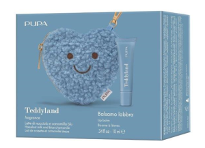 PUPA MILANO - TEDDYLAND  Балсам за устни + мини несесер във формата на сърце.10 ml