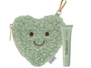 PUPA MILANO - TEDDYLAND  Балсам за устни + мини несесер във формата на сърце.10 ml
