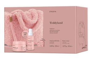 PUPA MILANO - TEDDYLAND  CHRISTMAS 2026  SET   SCENTED WATER  & BODY BUTTER  / СЕТ АРОМАТНА ВОДА  & МАСЛО ЗА ТЯЛО & ЧАНТА ТИП „ШОПЪР“   6 аромата. 100 & 150  ml