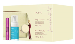 Pupa - VAMP! SET LASH EXTENDER MASCARA +  MOUSSE ME SOFTLY 100ML + BEAUTY POUCH  Комплект  Спирала за 3D обем и удължаване,, пяна за дегримиране  и  малка чантичка несесер.