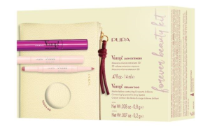 Pupa - VAMP! SET LASH EXTENDER MASCARA + VAMP CREAMY DUO LIPS 004 + FLAT CLUTCH /  Комплект  Спирала за 3D обем и удължаване,,  Молив контур устни и чанта тип „клъч“. 