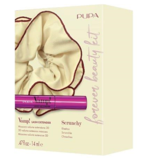Pupa - VAMP! SET LASH EXTENDER MASCARA + SCRUNCHIE /  Комплект  Спирала за 3D обем и удължаване, и скрънчи за коса. 