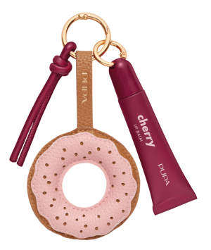 Pupa -  FOREVER CHARMS LIP BALM CHERRY+ Multi-purpose accessories / БАЛСАМ ЗА УСТНИ С АРОМАТ НА ЧЕРЕША  + АКСЕСОАР ЗА ЧАНТА. 3 вида