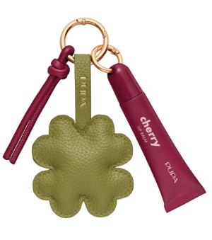 Pupa -  FOREVER CHARMS LIP BALM CHERRY+ Multi-purpose accessories / БАЛСАМ ЗА УСТНИ С АРОМАТ НА ЧЕРЕША  + АКСЕСОАР ЗА ЧАНТА. 3 вида