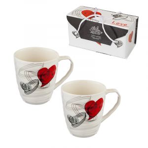 Lancaster - Комплект 2 чаши за кафе/чай  Сърца
